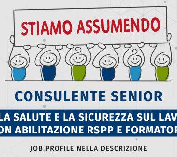 Stiamo assumendo consulente senior Siria srl